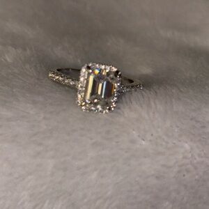 Moissanite Silver Women's Ring